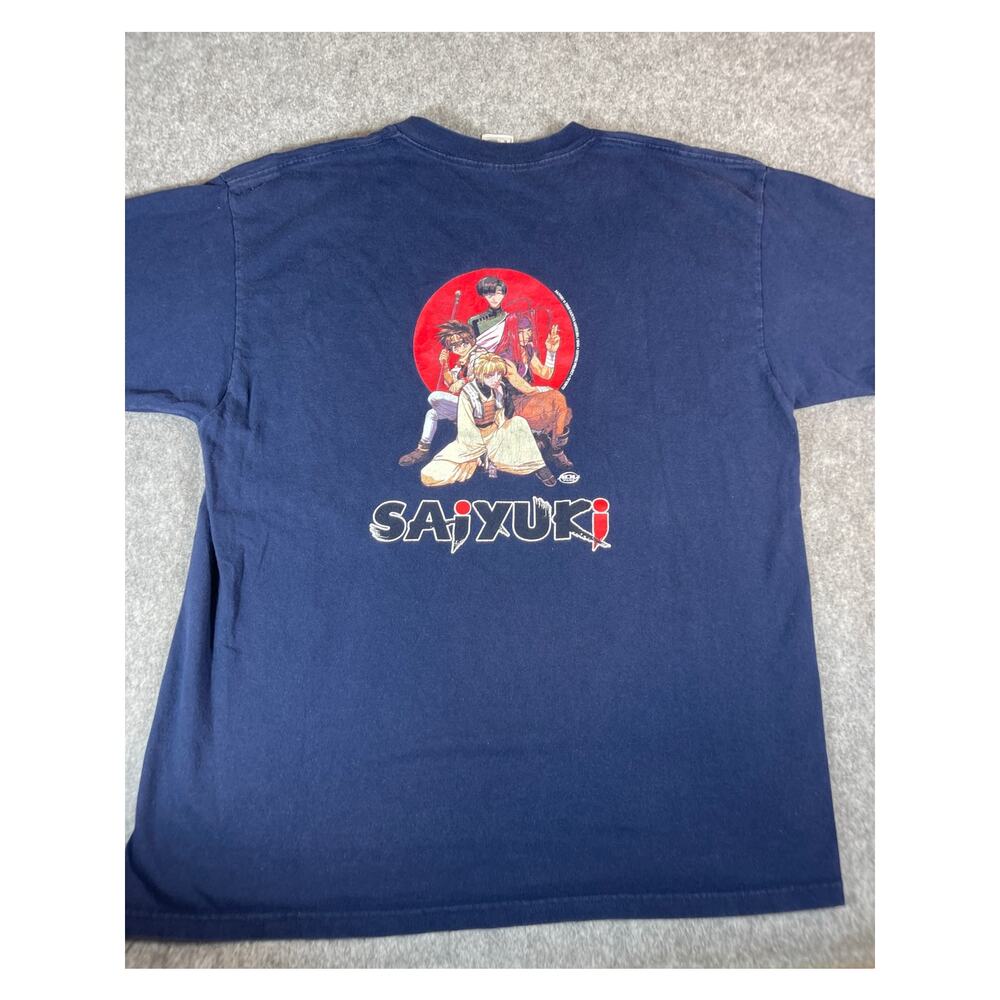 VINTAGE Saiyuki Shirt Mens XL Blue Graphic Japanese Manga Series Preshrunk Tee